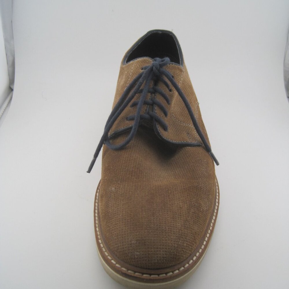 Steve Madden Men's Horten Oxford Carmel Tan Brown Canvas Leather Size 8 Shoes - Picture 9 of 12